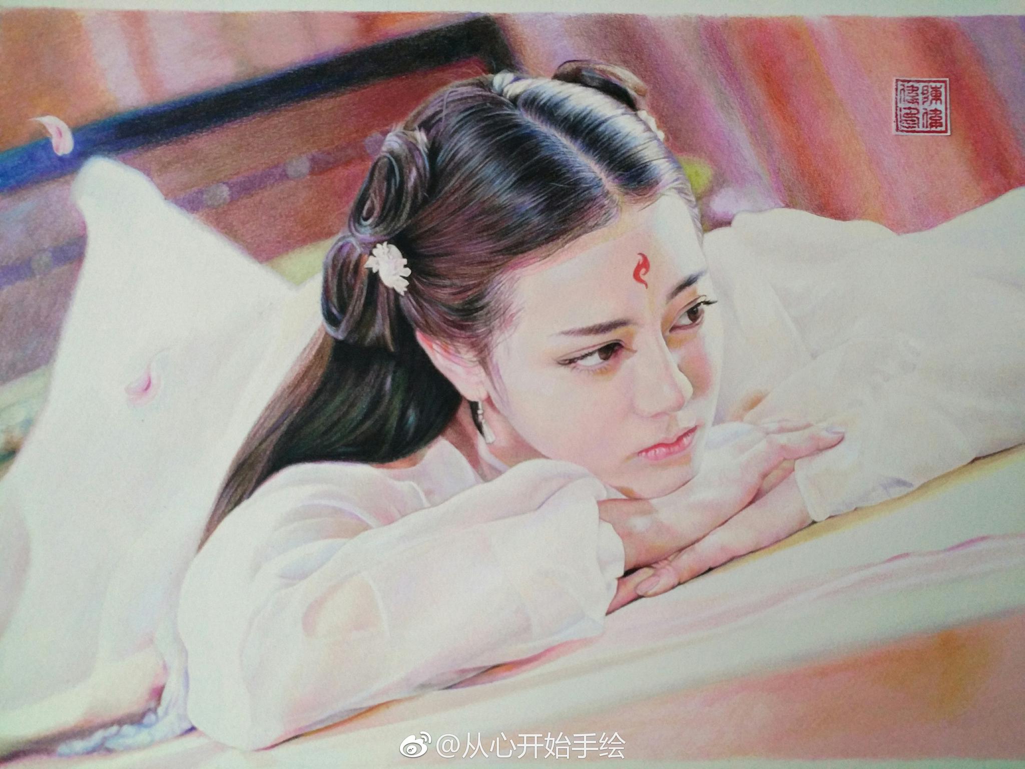 《三生三世十里桃花》凤九带你看桃花!作者:(@从心开始手绘)