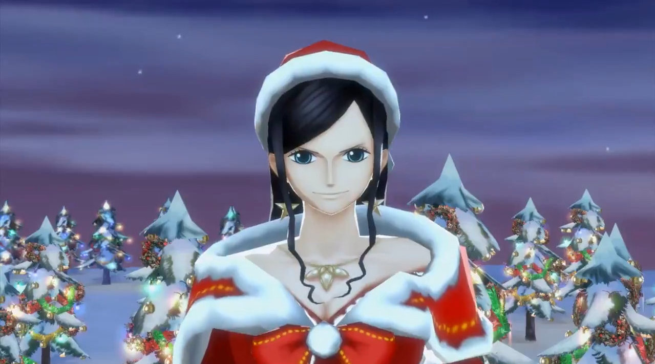 海贼王官方手游bounty rush 最新圣诞装罗宾视频.好美啊