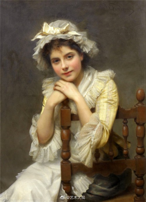 意大利艺术家米歇尔戈迪吉亚尼女性肖像油画欣赏