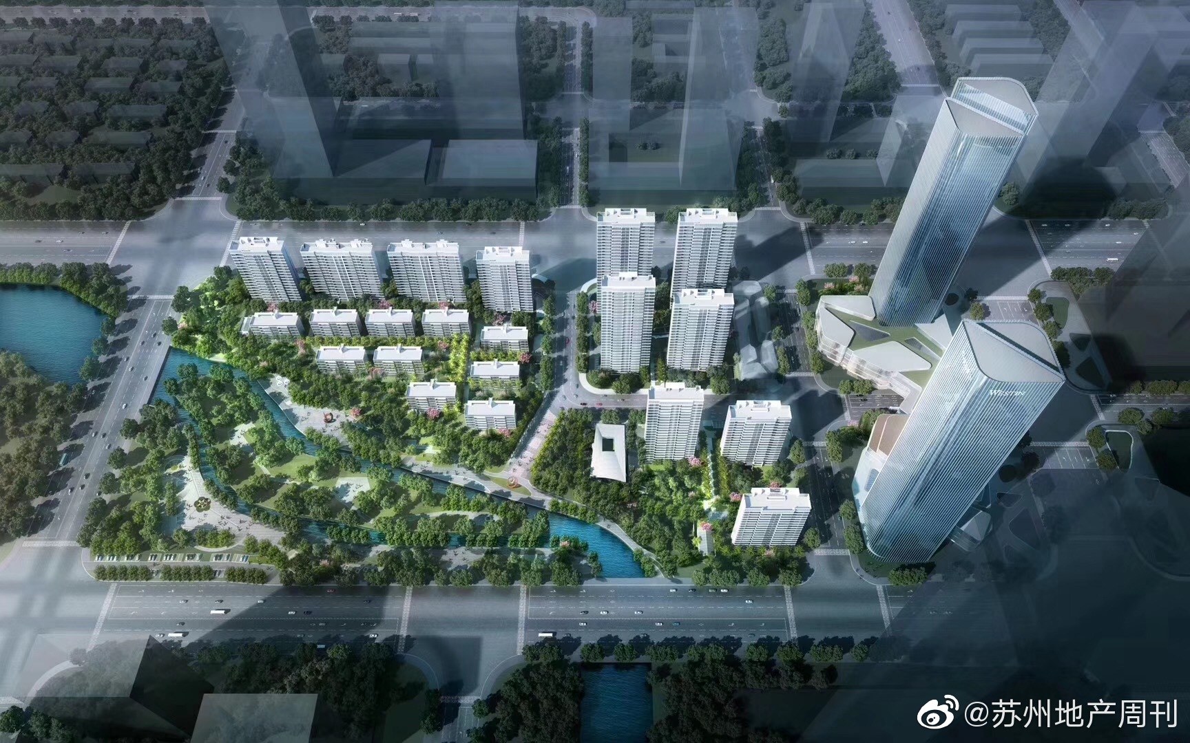 吴中太湖新城,富力天鹅港。