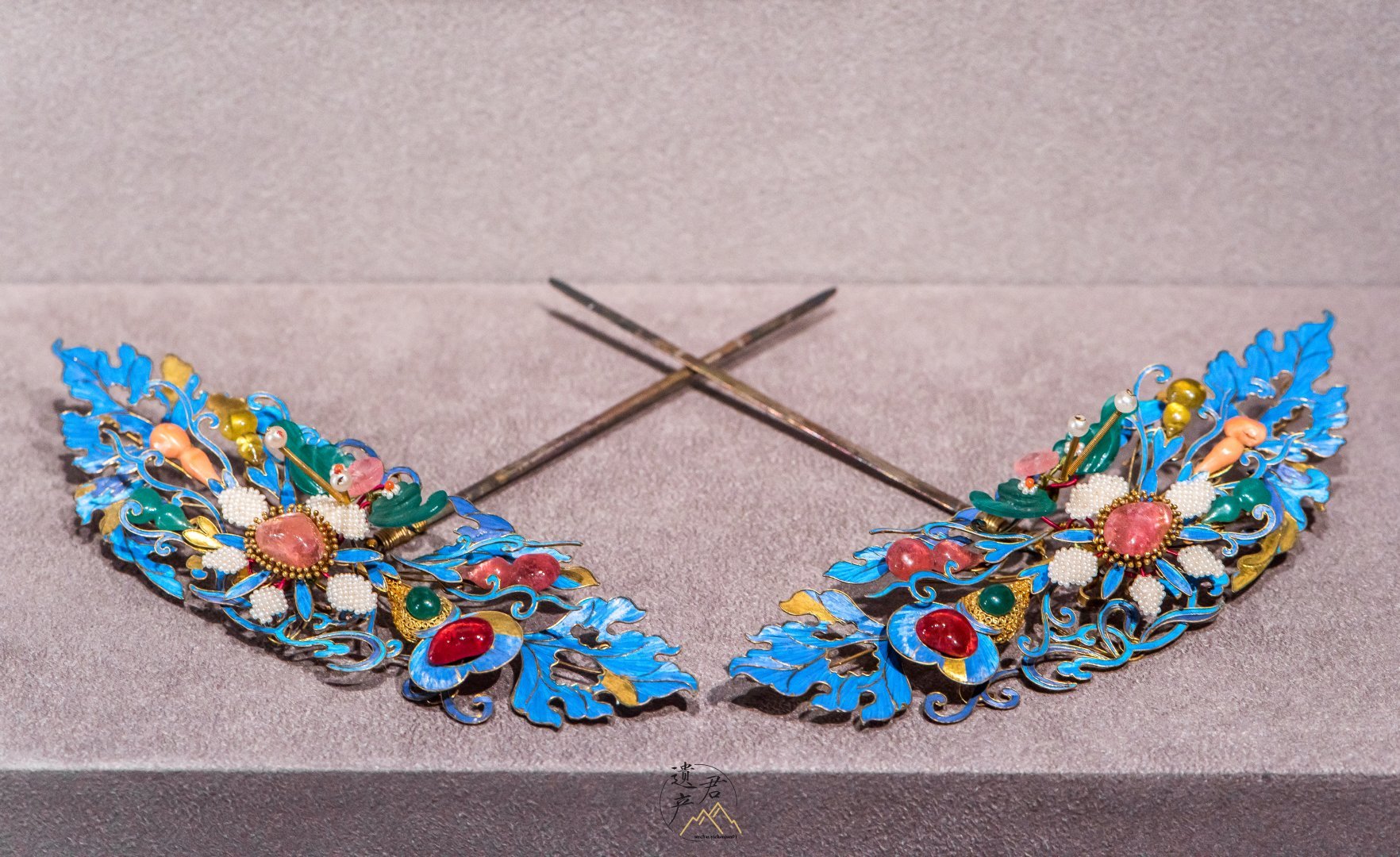 故宫博物院藏清代福禄点翠头花