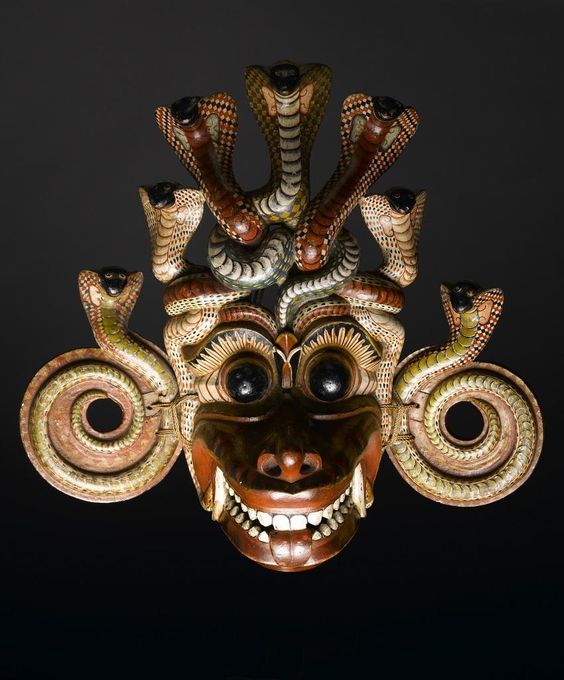 斯里兰卡的kolam面具kolam面具使用马钱子树制作