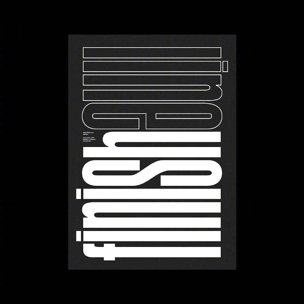 黑白文字排版海报设计 | stefan hürlemann