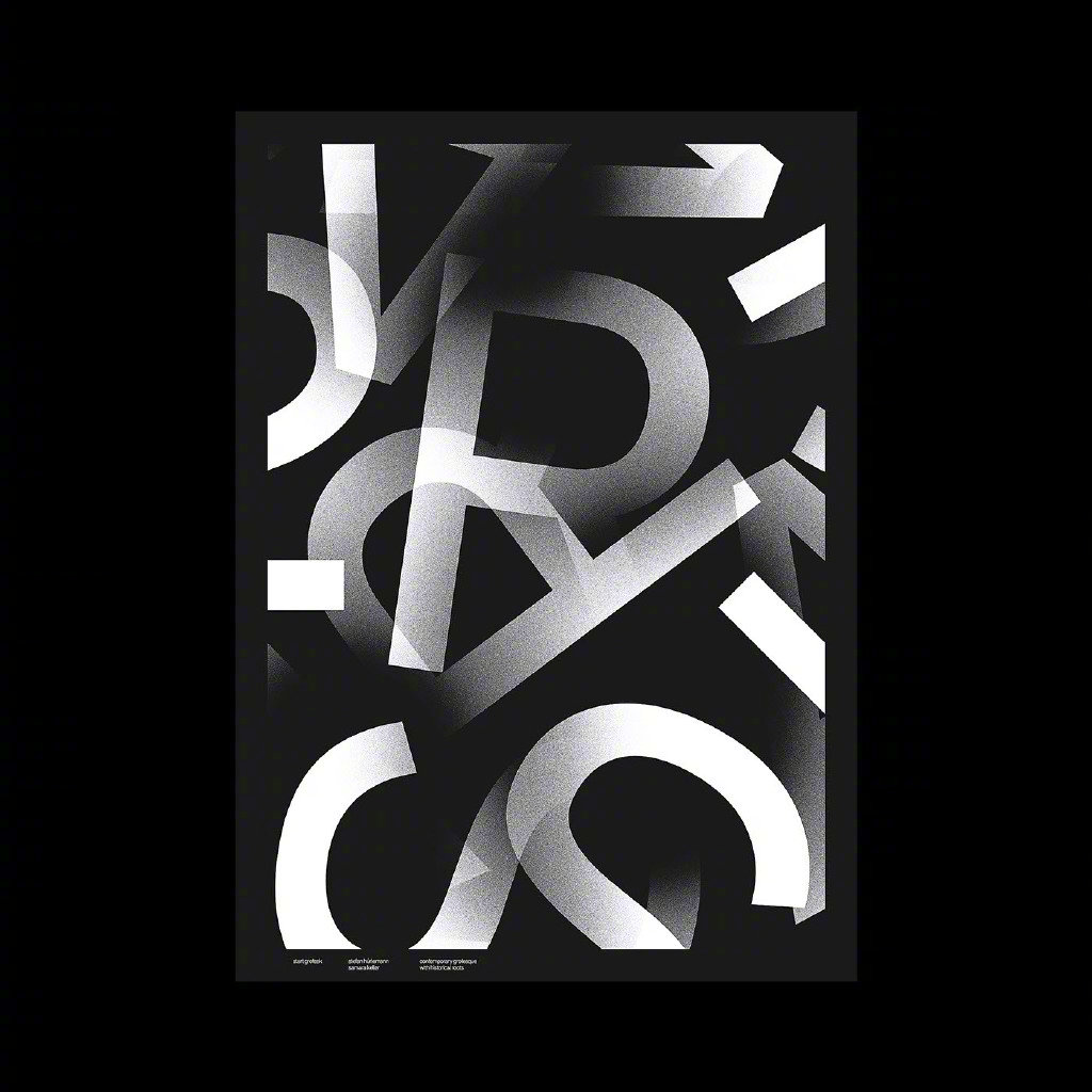 黑白文字排版海报设计 | stefan hürlemann