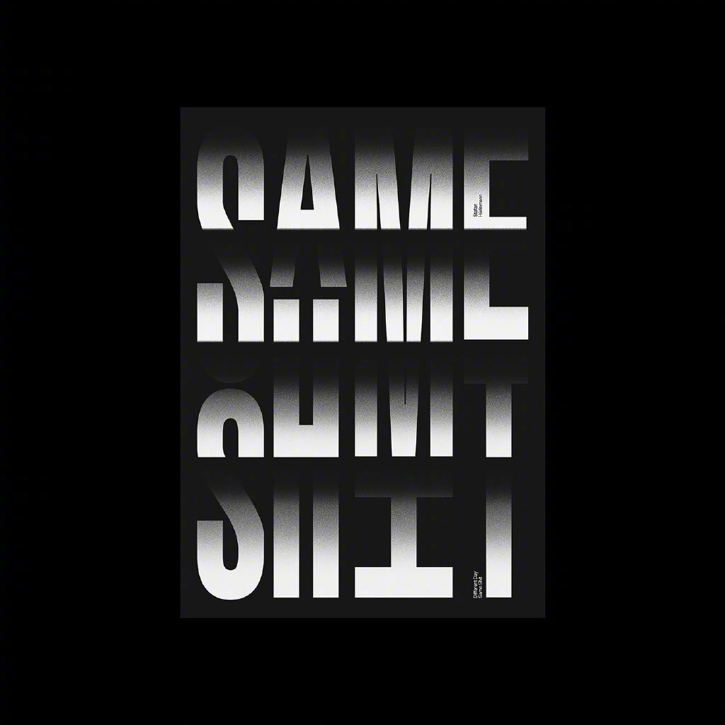 黑白文字排版海报设计 | stefan hürlemann