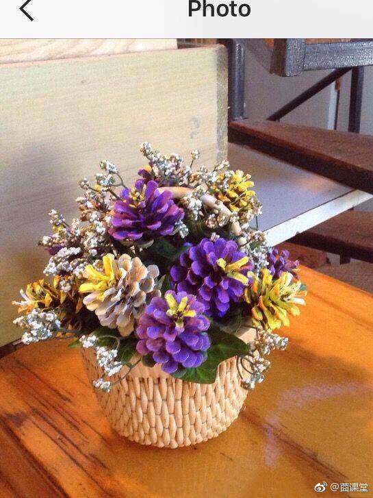 松果插花|装饰品|松果|插花_新浪新闻