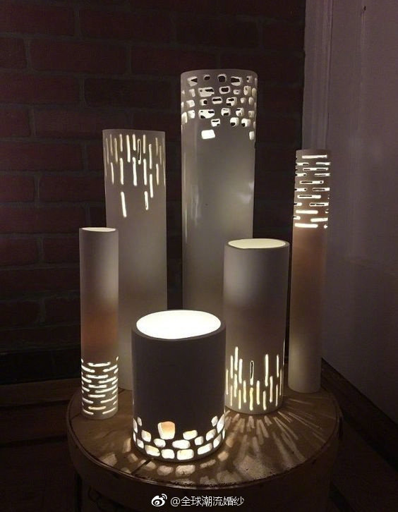 pvc管创意灯饰这些造型用在婚礼上都不错吧