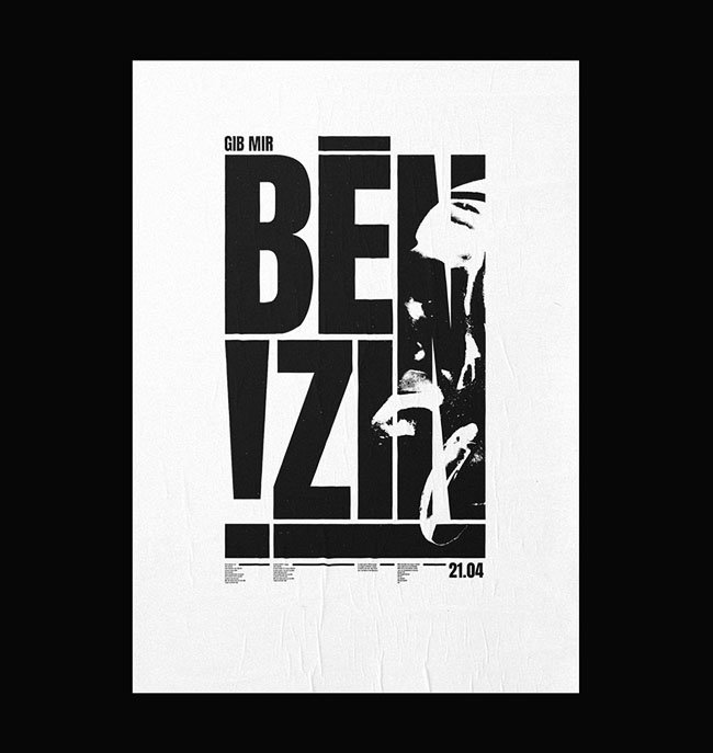 黑白字体海报设计欣赏! by - roman post