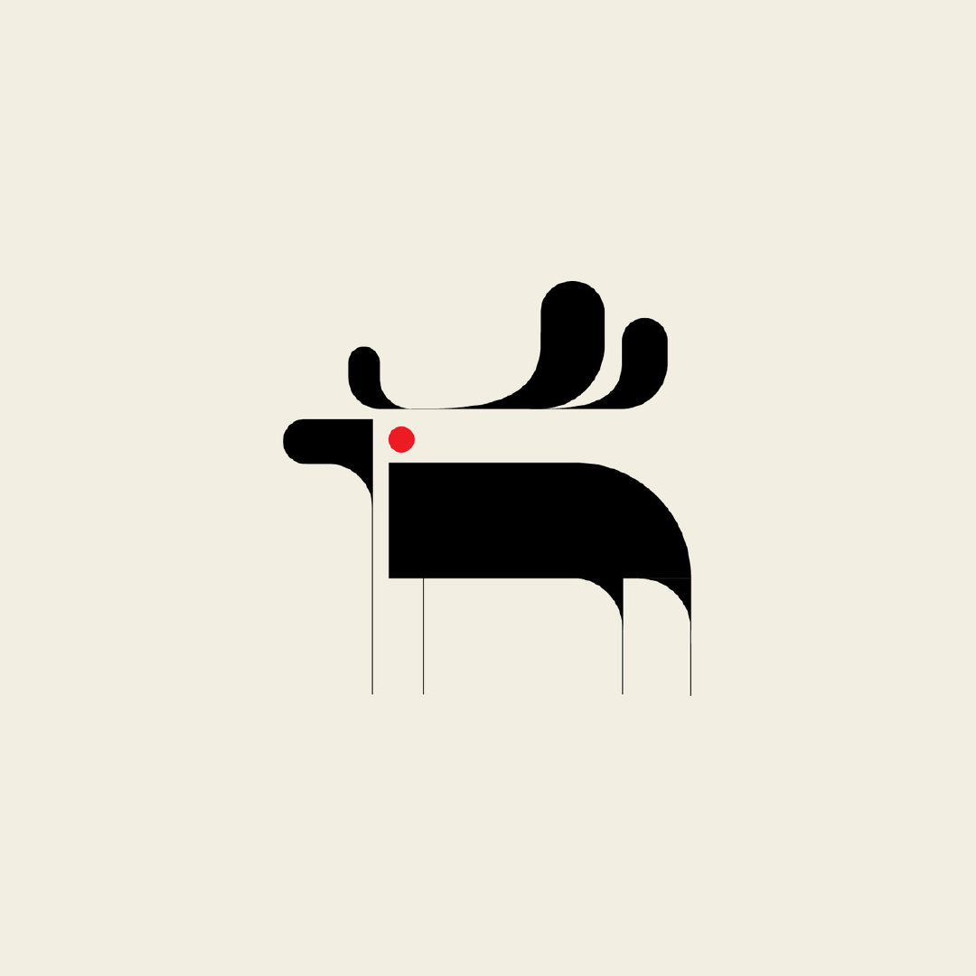 美国洛杉矶tr05f设计工作室用极简图形构成的动物图像