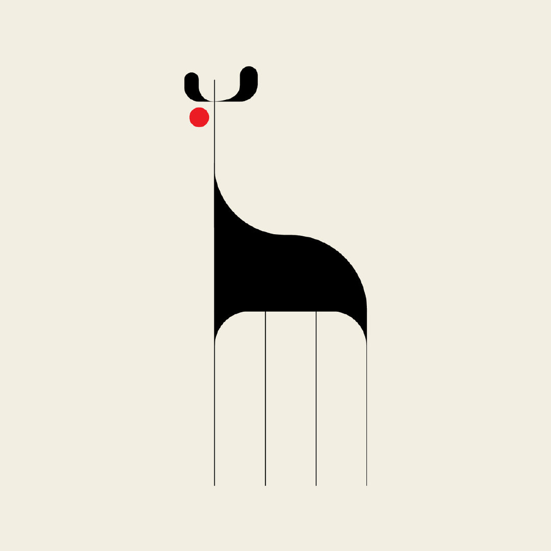 美国洛杉矶tr05f设计工作室用极简图形构成的动物图像