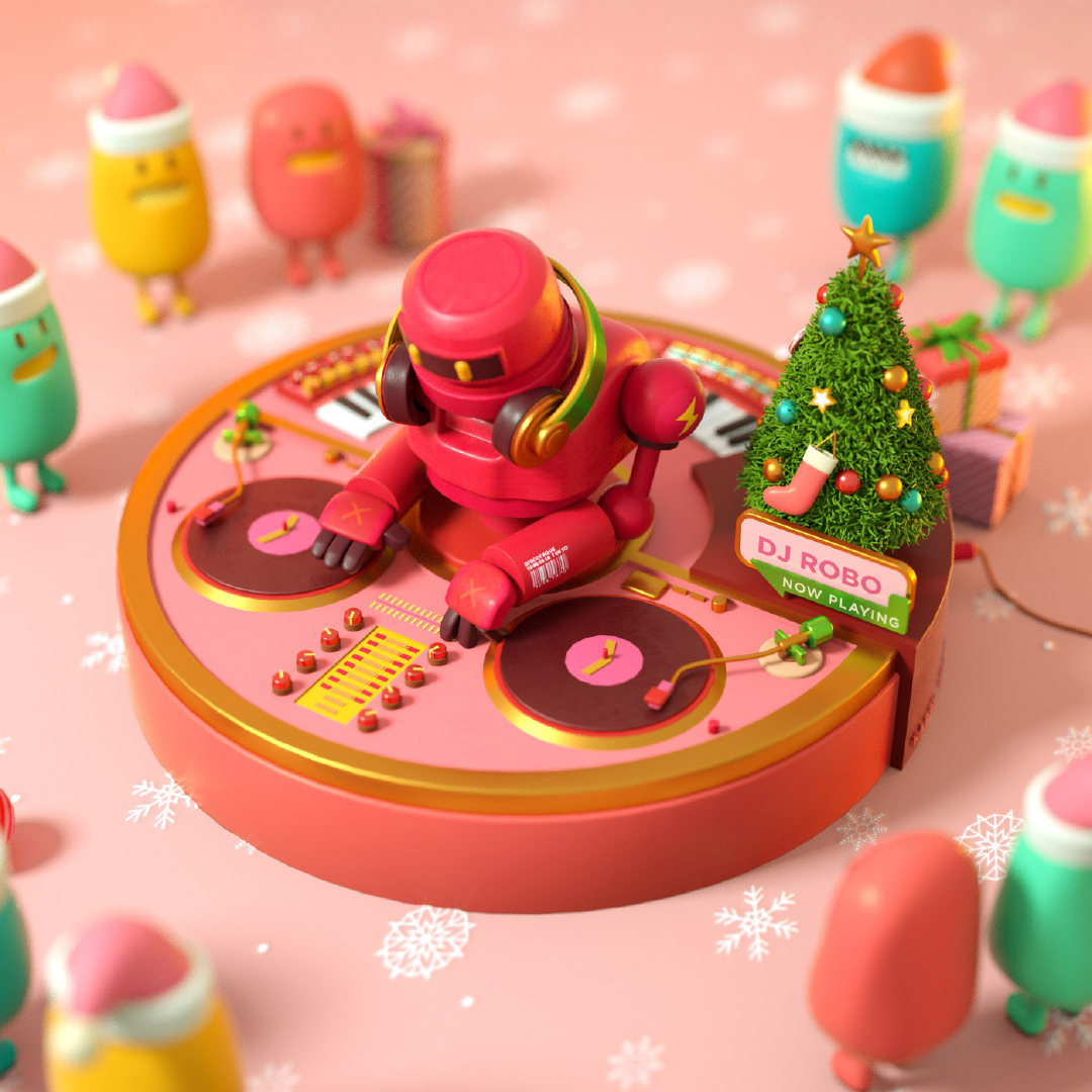 来自设计师ryogotoyoda非常可爱的c4d设计作品