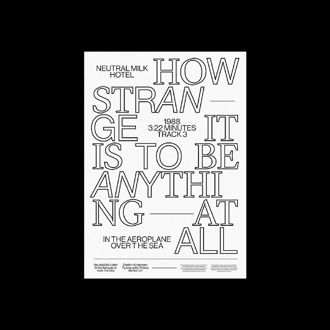 黑白文字排版海报设计 | stefan hürlemann