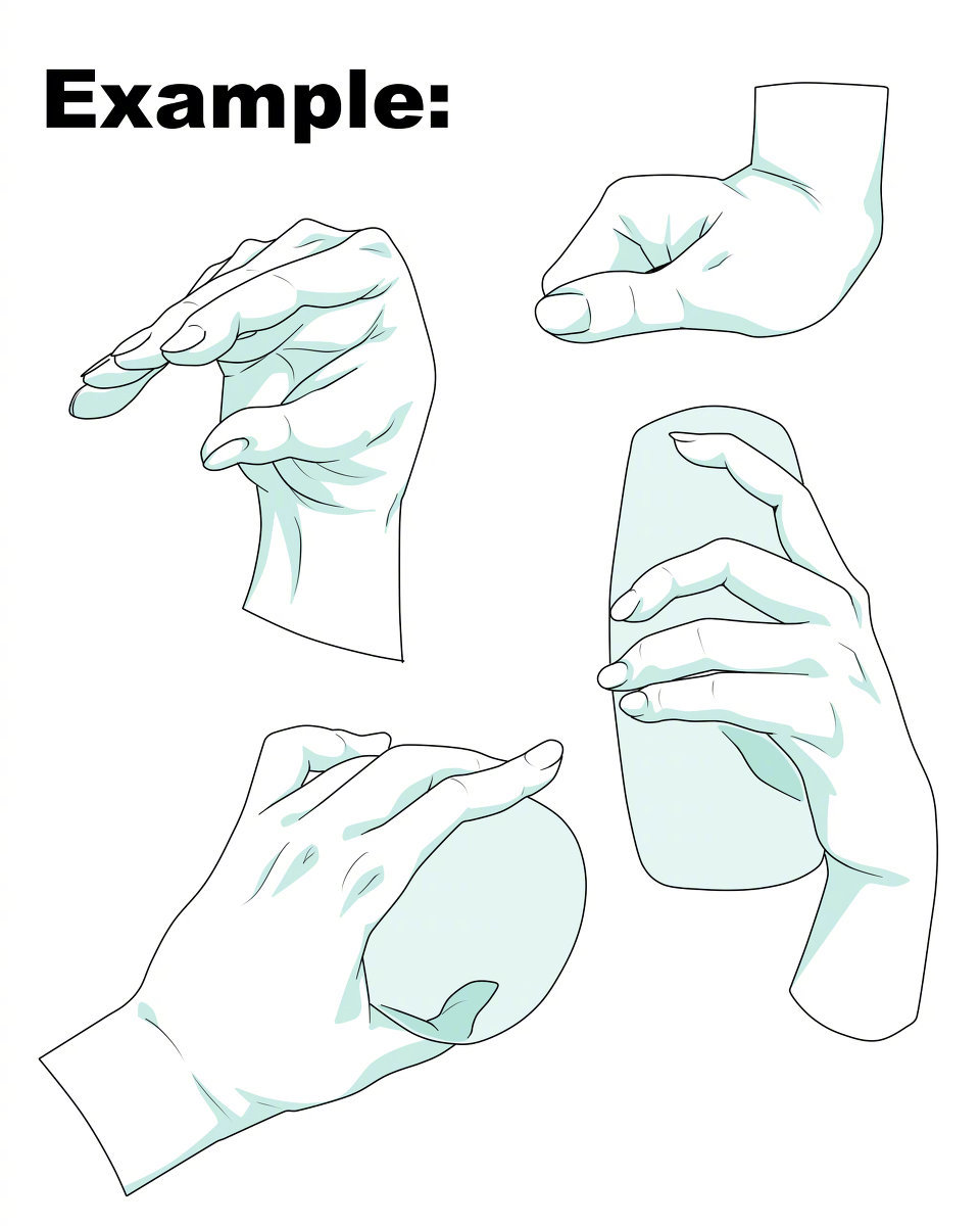 人体手握姿势绘画参考简单粗暴自己借鉴转需作者