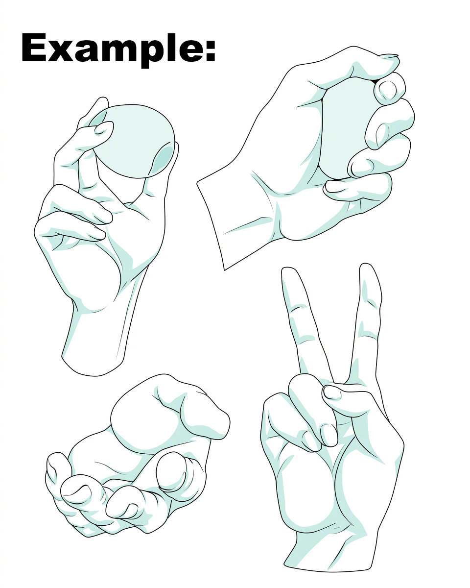 人体手握姿势绘画参考简单粗暴自己借鉴转需作者