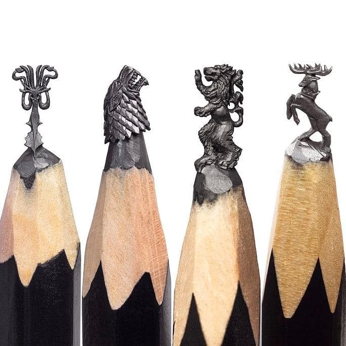 正在追的剧,权力的游戏 铅笔雕刻艺术家