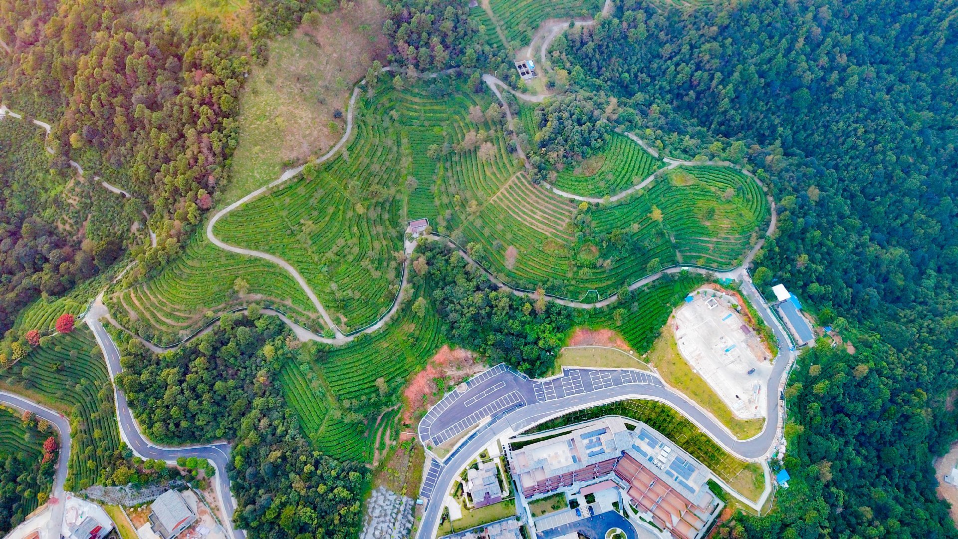 9月27日无人机航拍镜头中的象窝山生态园象窝山