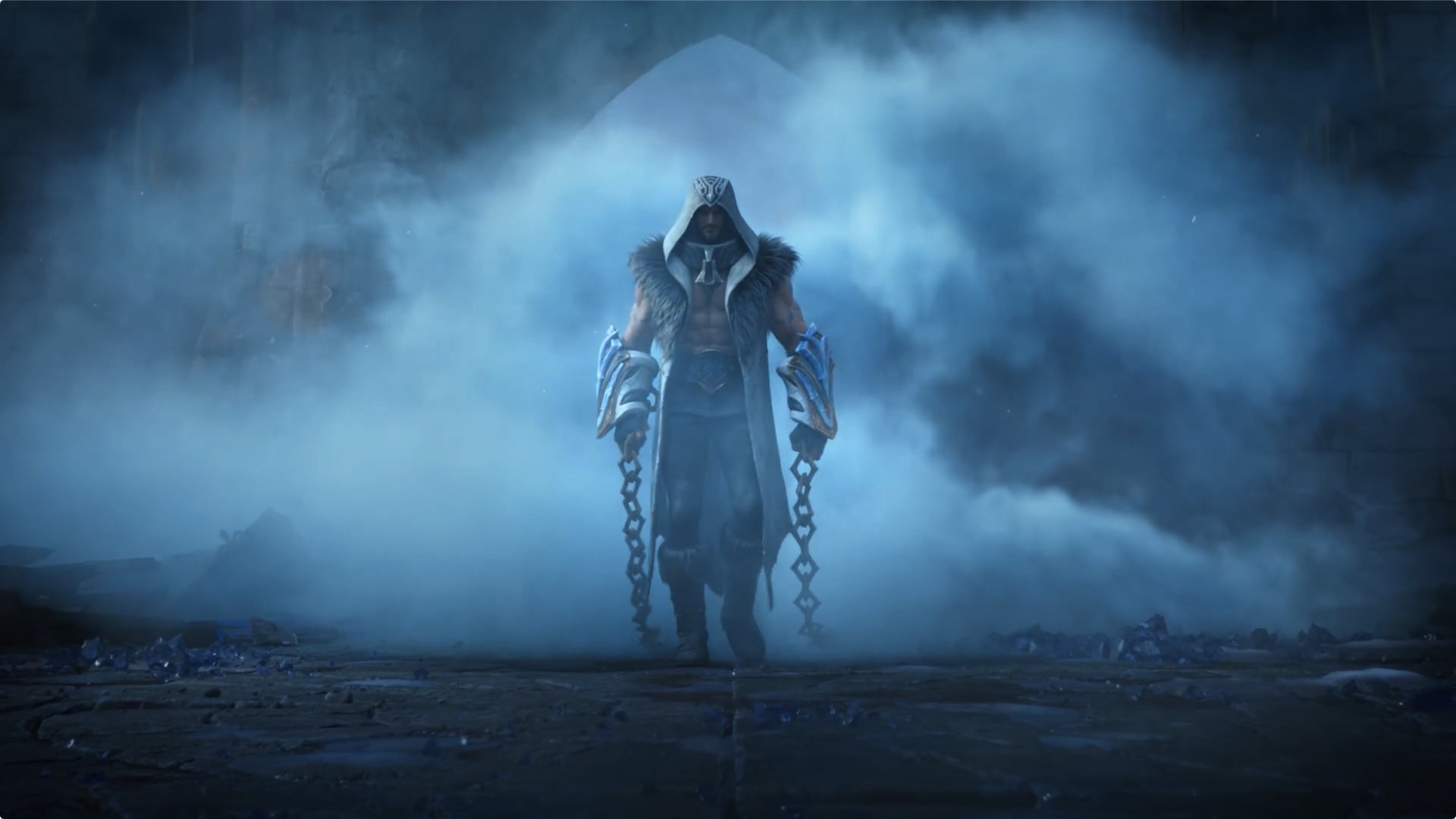 事实证明,盖伦就是腿短,否则后面这石头完全可以避开1,cg采用的背景