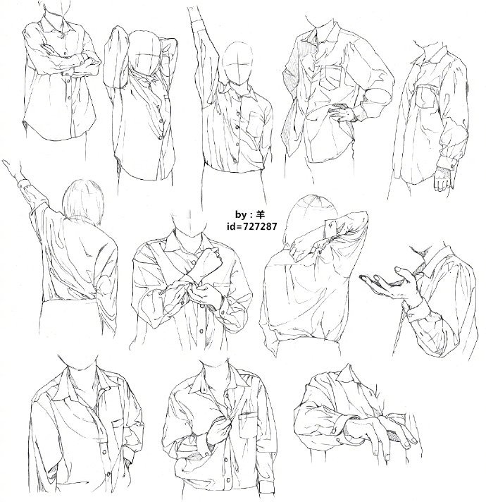 动漫西装男的动态&衣服褶皱,绘画衣服的时候可以参考借鉴,转需