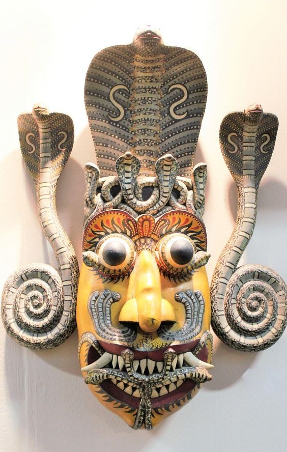 斯里兰卡的kolam面具kolam面具使用马钱子树制作