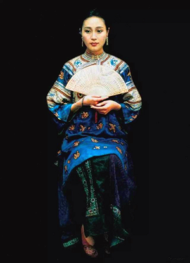 图为陈逸飞笔下的妻子宋美英.