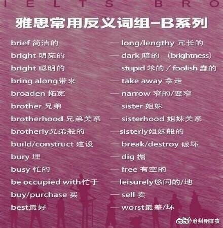 常用正反义词组，联合记忆，让你分分钟把你的词汇量翻倍！_新浪新闻