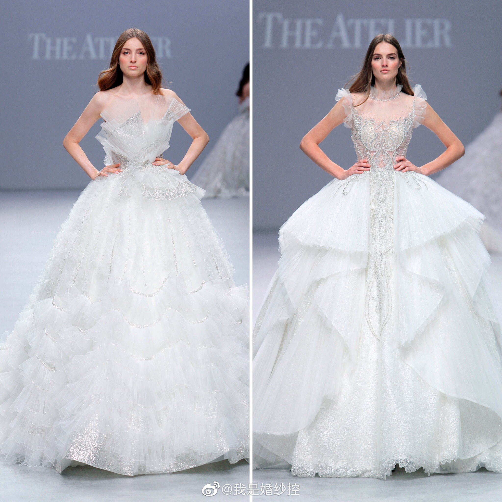 这次 上唯一亮相的中国的婚纱高定品牌the atelier ,可盐可甜的设计