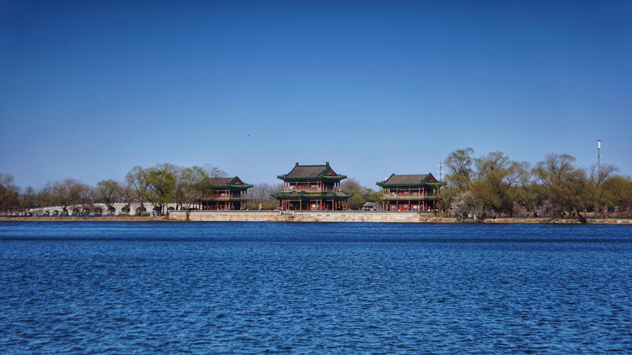 今日春分北京颐和园西堤 闲看花开 静待花落 @喵兮睡不醒
