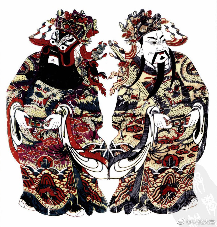 中国式装饰画部分中国传统门神图案喜欢的码住一下吧