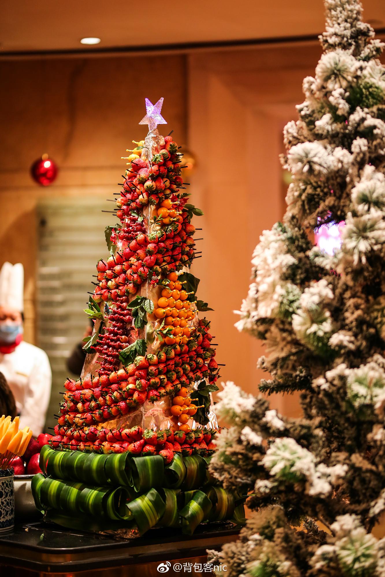 成都香格里拉酒店圣诞嘉年华晚宴今天带张小萌来这里过平