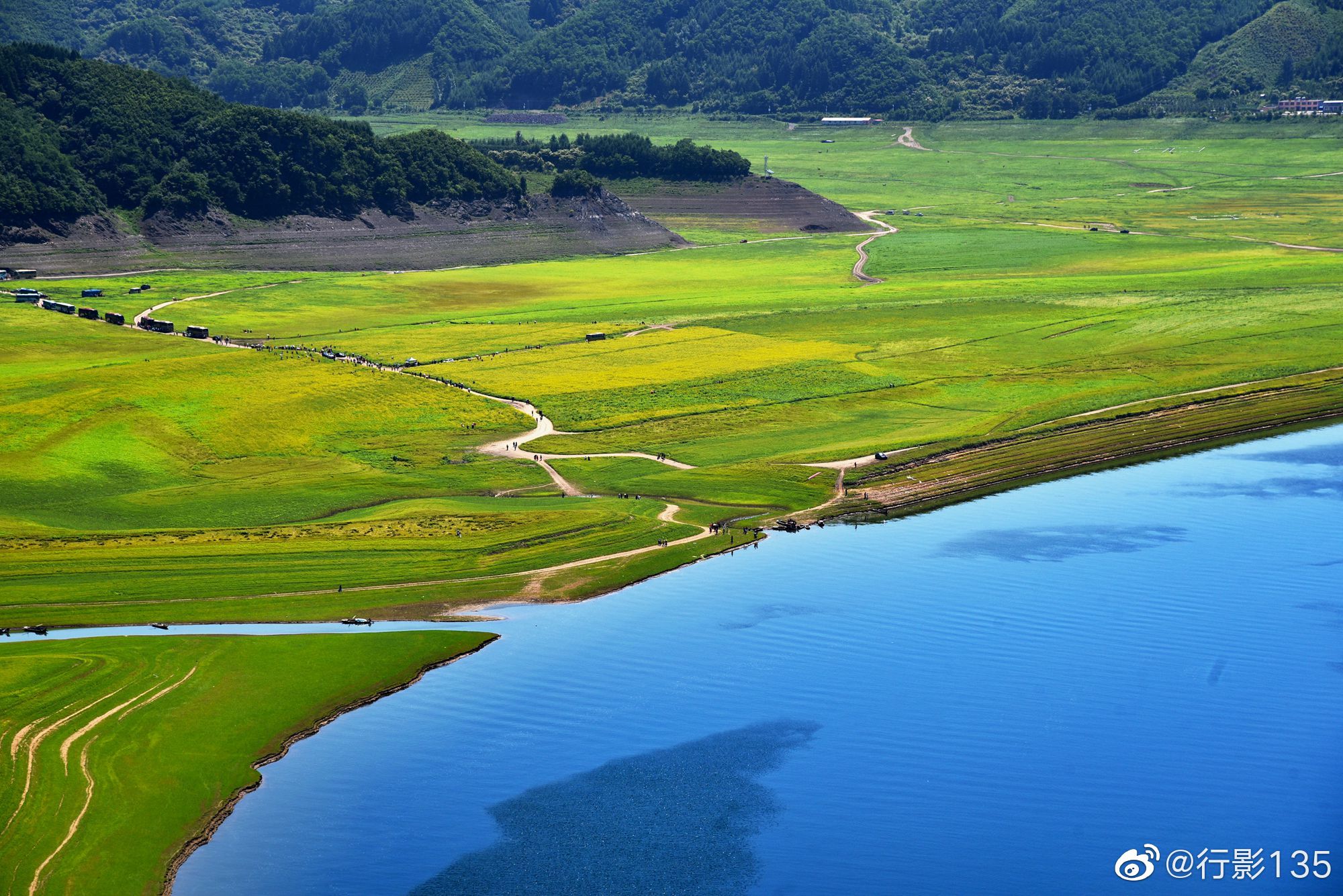 辽宁丹东宽甸绿江村鸭绿江从这里流过
