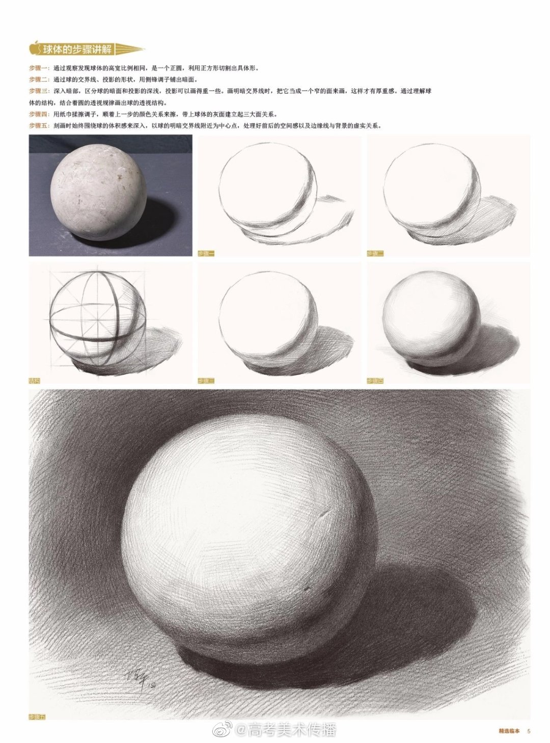 素描石膏体素描静物教学课件分享作者陈平