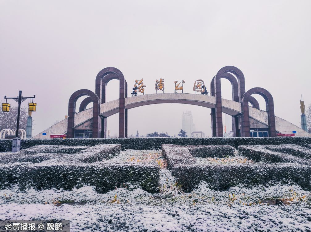 洛浦公园隋唐城遗址植物园文博体育公园洛阳的美,惊艳了时光一场雪
