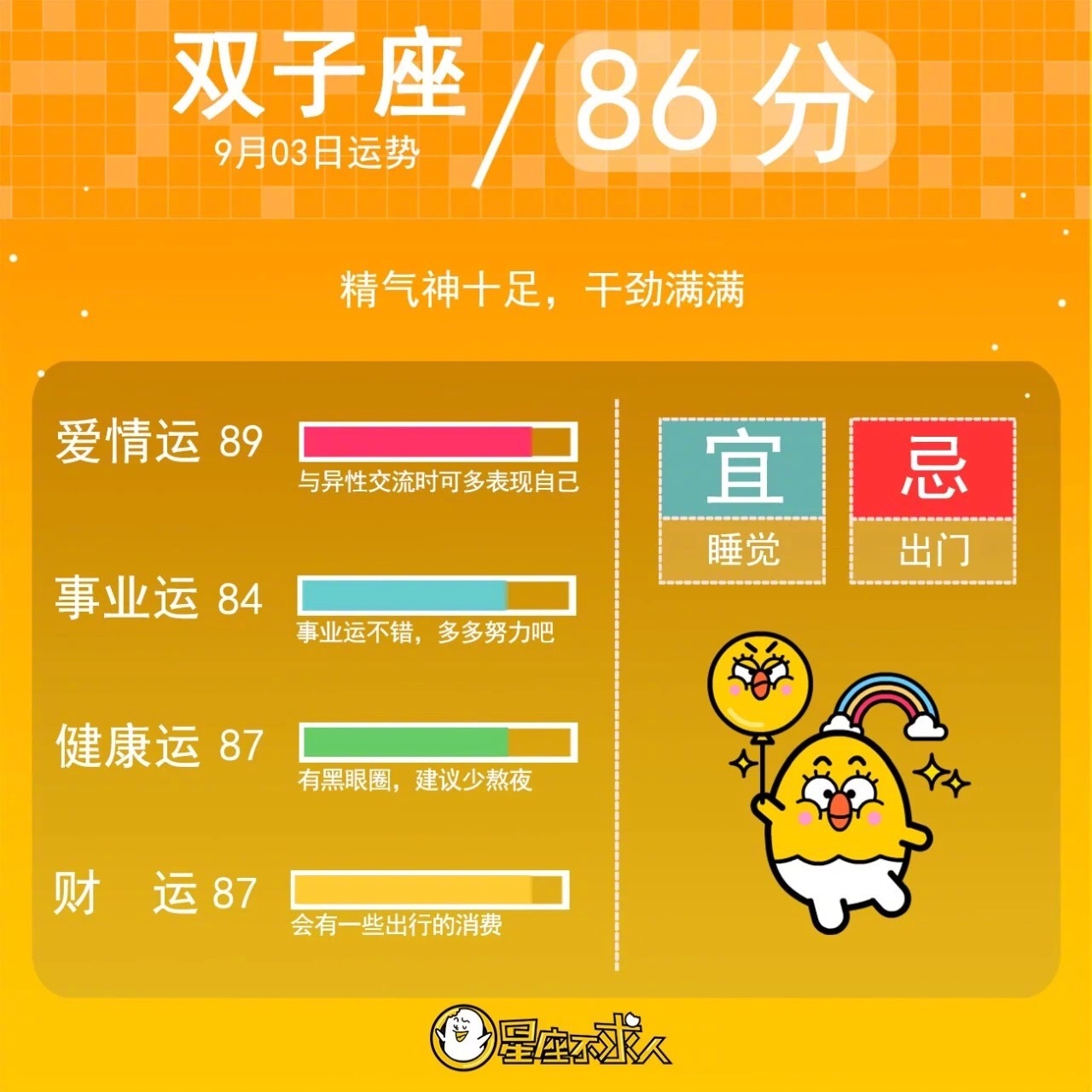 19年9月3日十二星座运势来啦 前三名在评论区