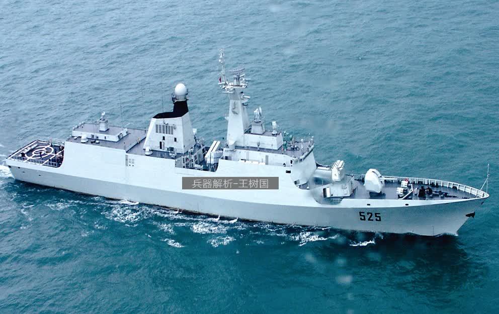 (525马鞍山舰)054护卫舰的排水量3900吨,使用全柴联合动力,搭载四台