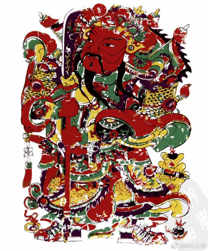 中国式装饰画部分中国传统门神图案喜欢的码住一下吧