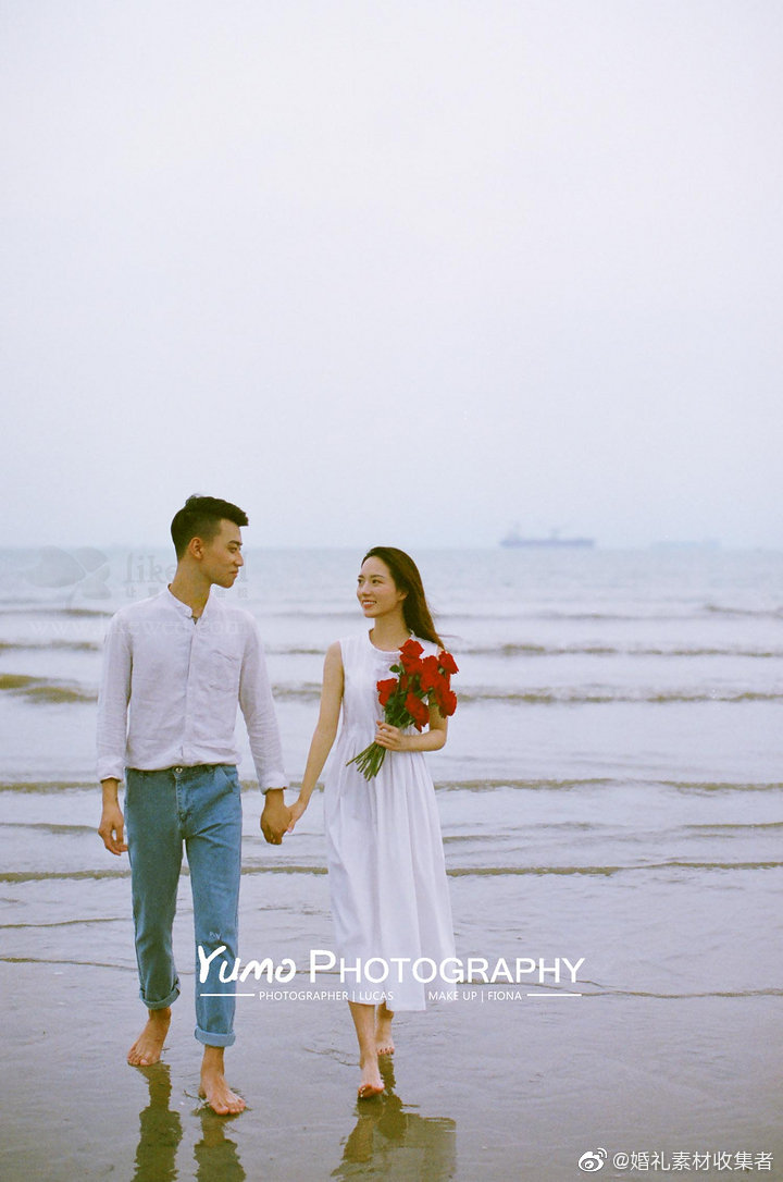 胶片婚纱照·清新海边