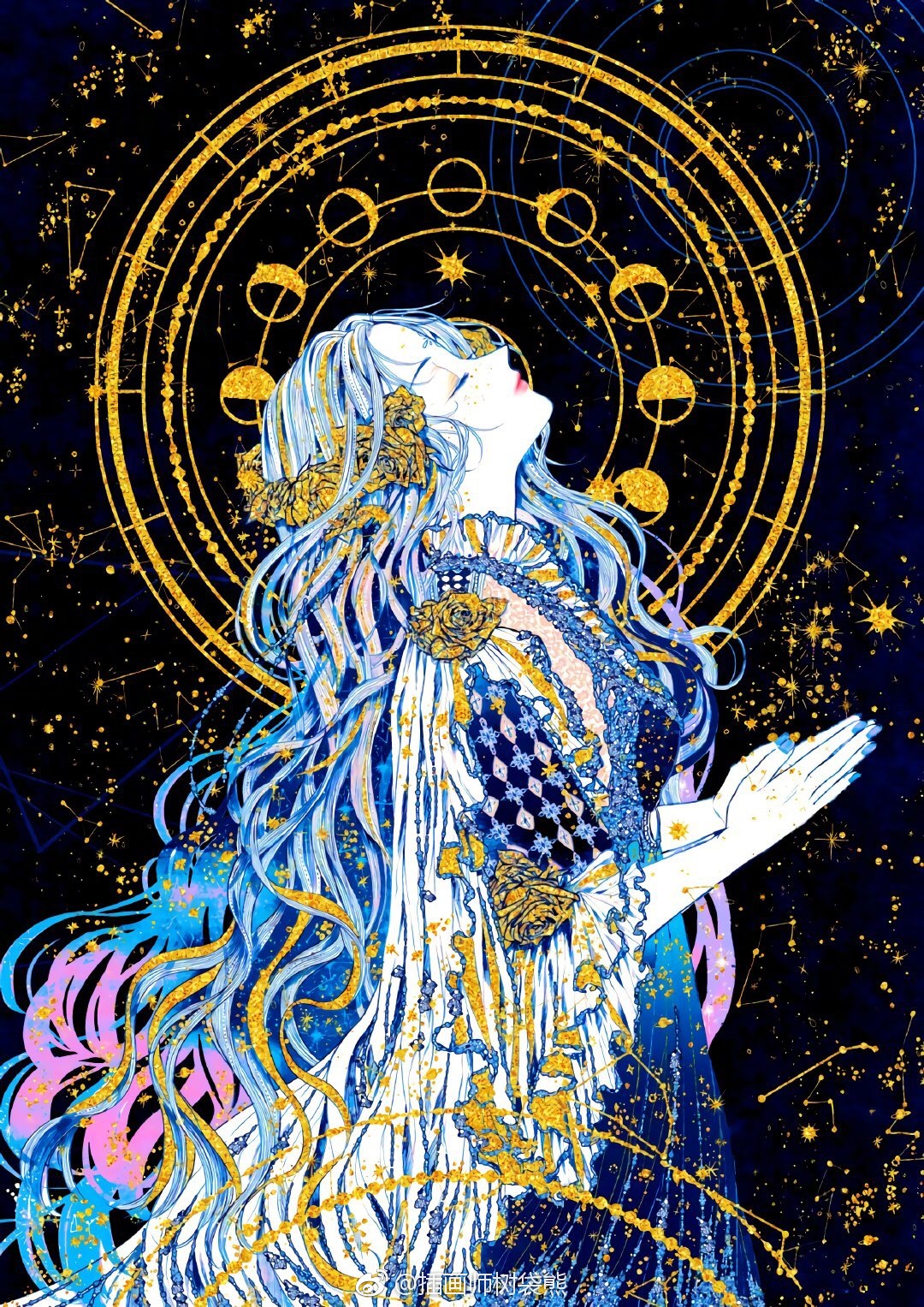 韩国插画师 libet_hs 绮丽的少女插画设计作品