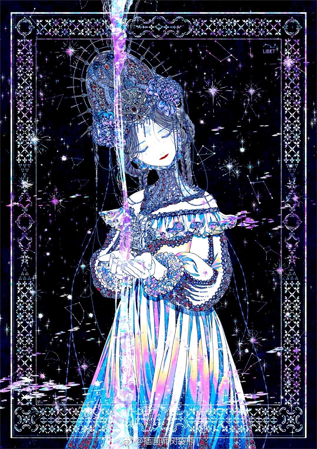 韩国插画师 libet_hs 绮丽的少女插画设计作品|插画师|少女|韩国_新浪新闻