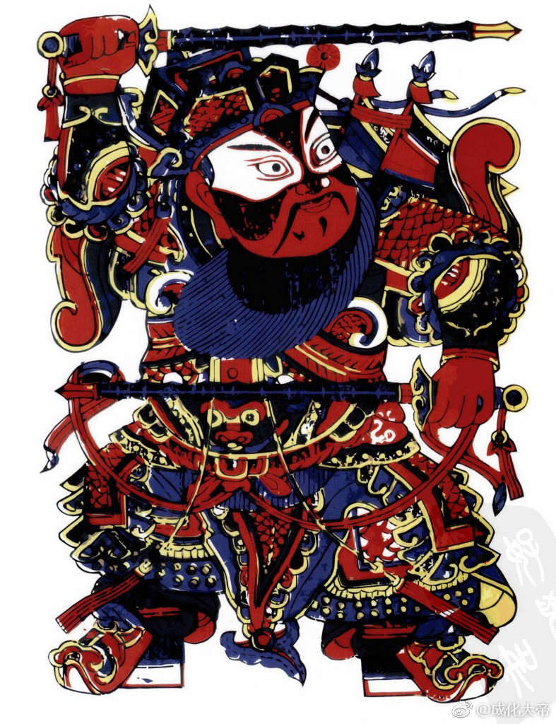 中国式装饰画部分中国传统门神图案喜欢的码住一下吧