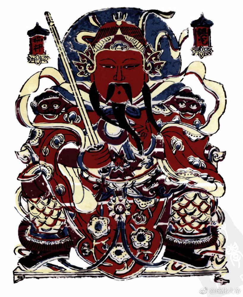 中国式装饰画部分中国传统门神图案喜欢的码住一下吧