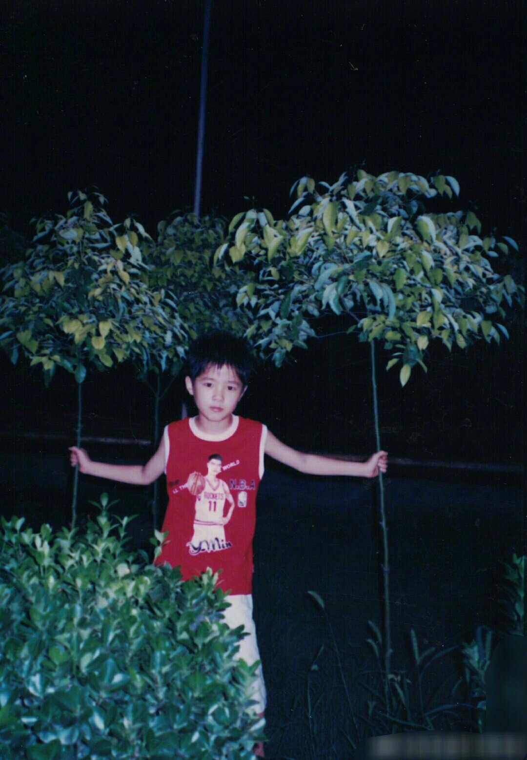 刘昊然把头像换成了小时候在天安门前手拿小红旗的照片