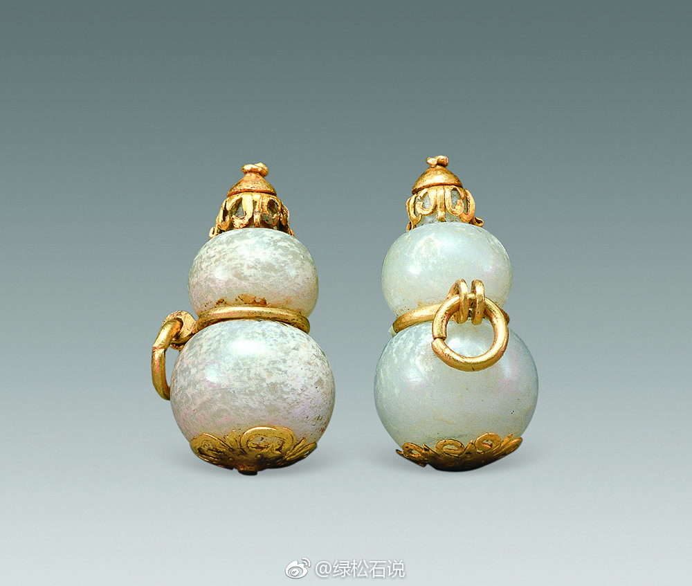 馆藏湖北省博物馆梁庄王墓出土金银饰品①金镶宝石绦环通长13