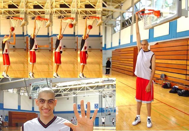 站着扣篮的7大"怪物":博班让对手仰望,2米36在野球场就是巨人