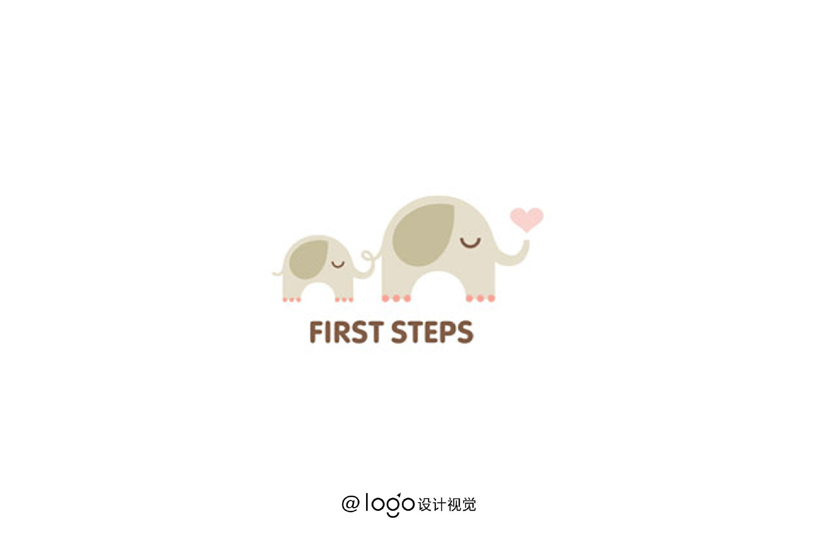 一组可爱的小动物logo设计参考.