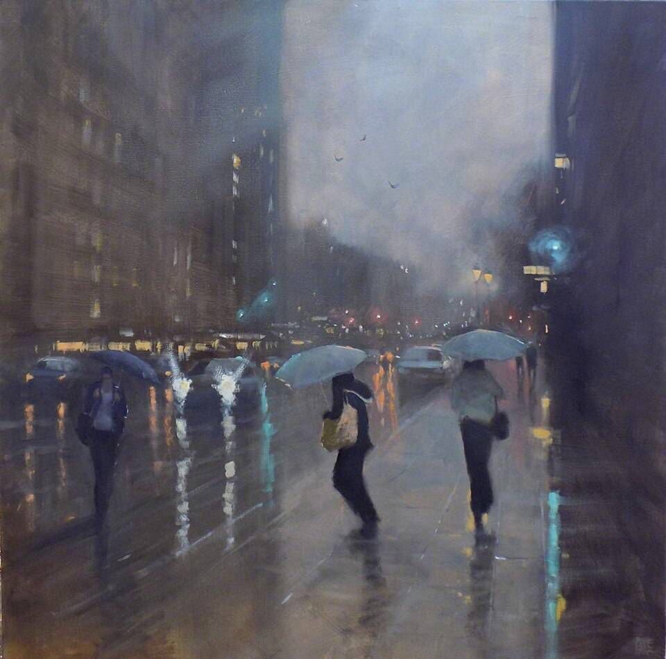 雨中街景来自插画师:mike barr