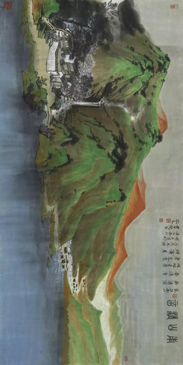 138cm(手机屏幕请横置欣赏)▲参展画家:夏倚山夏倚山,(原名夏卫东)