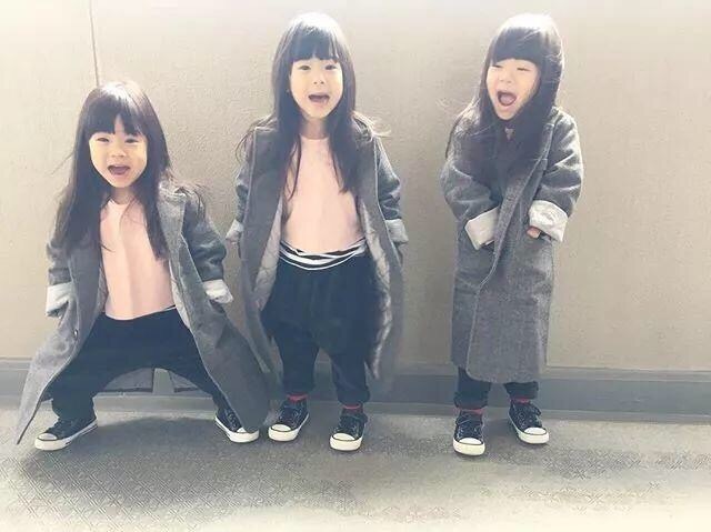 三胞胎女儿图片图片