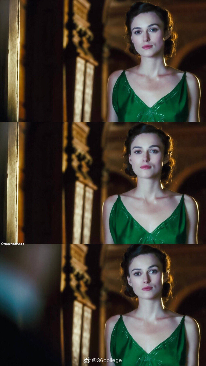 《赎罪》中keira knightley 让人难忘的绿裙造型.