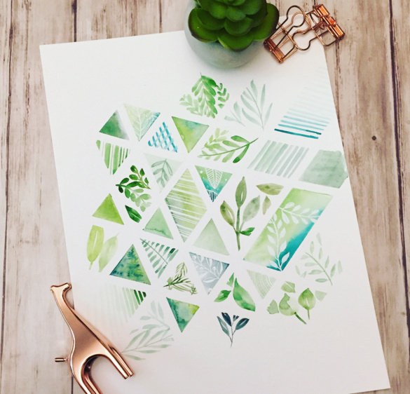 好看的水彩格子花纹,来自ins:leslie.writes.it.all