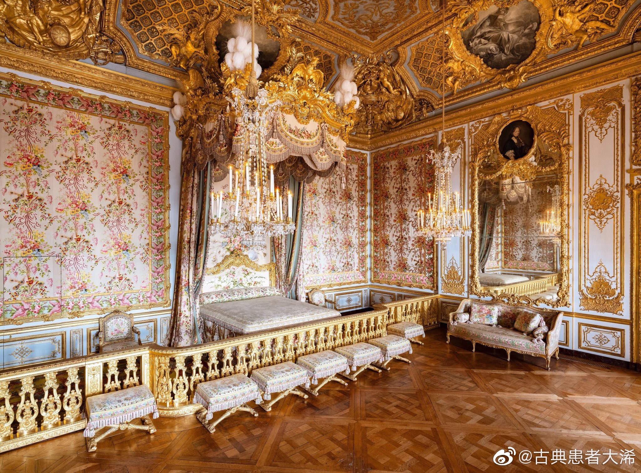 凡尔赛的皇后寝宫经过三年的修复终于再次对外开放|凡尔赛|皇后寝宫|